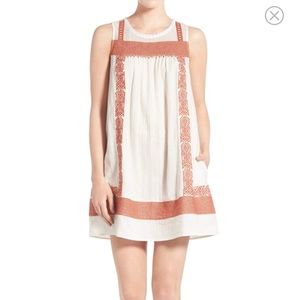 Hinge boho embroidered cotton dress